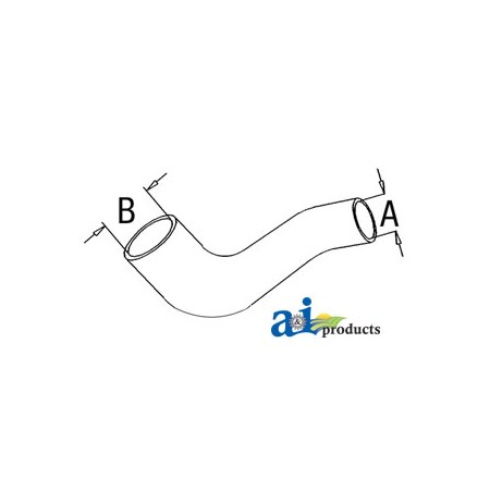 A & I Products Radiator Hose, Upper 8" x1" x1" A-1438669R1